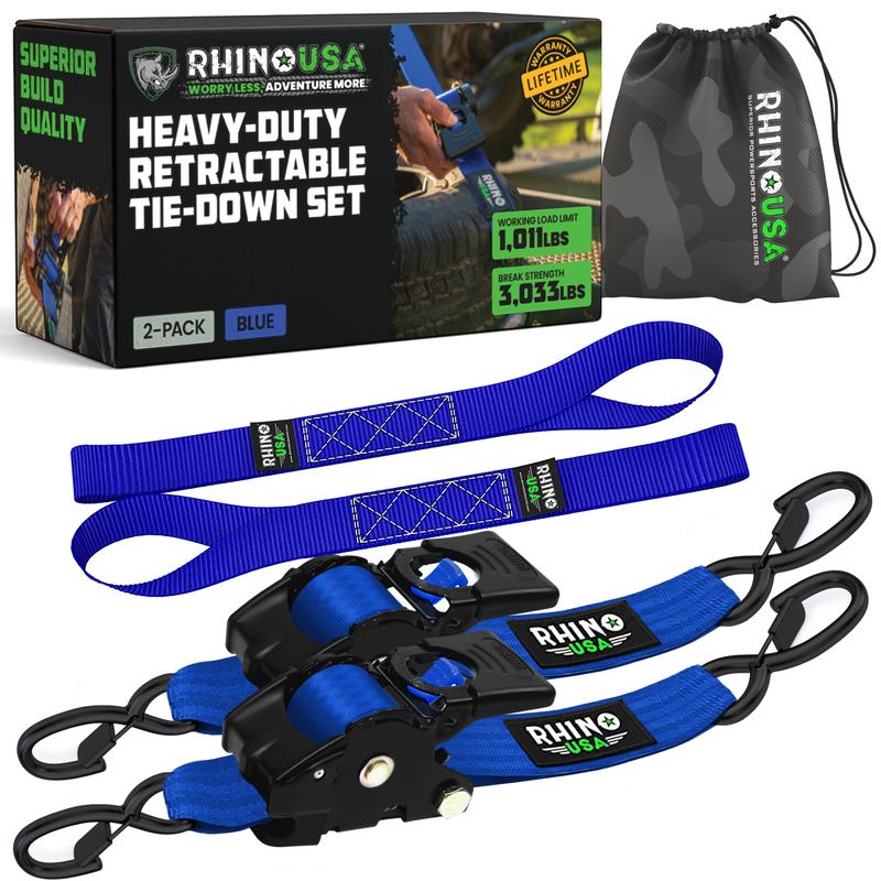 2" x 10' Retractable Ratchet Straps