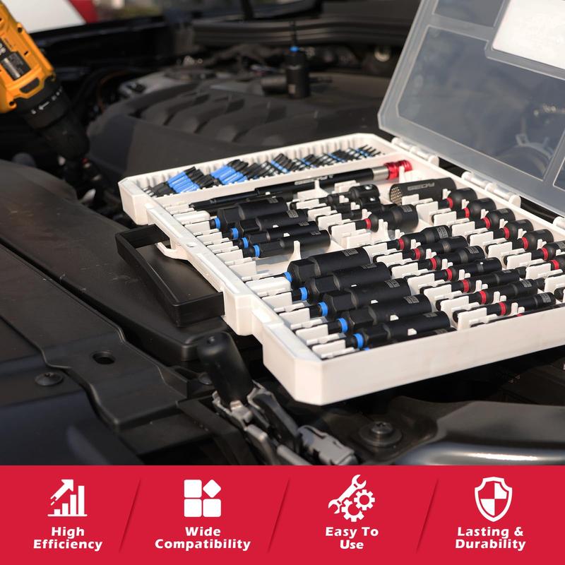 🛠️  80-Piece Magnetic Impact Nut Driver Set Metric & SAE